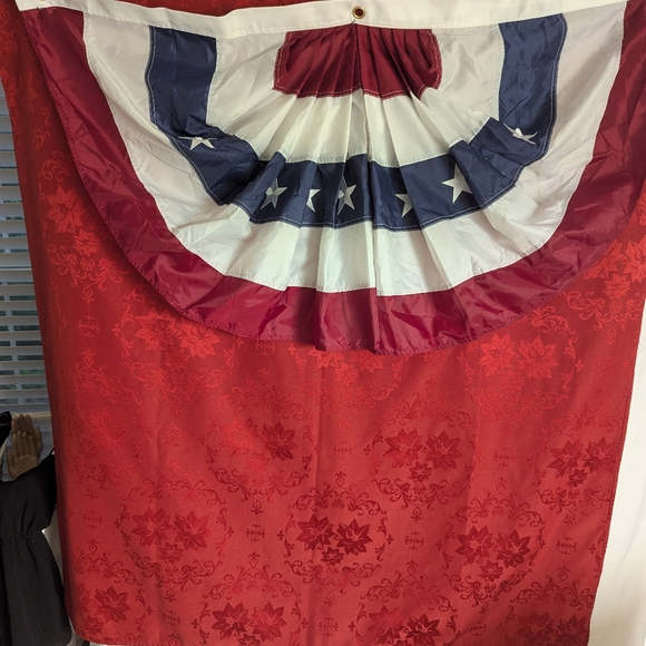 Bundle 4 Half Fan Nylon Banners American Flag 2x4' Red White Blue NEW - Picture 2 of 5